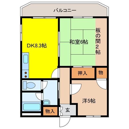 グリーンパレス寺山の物件間取画像